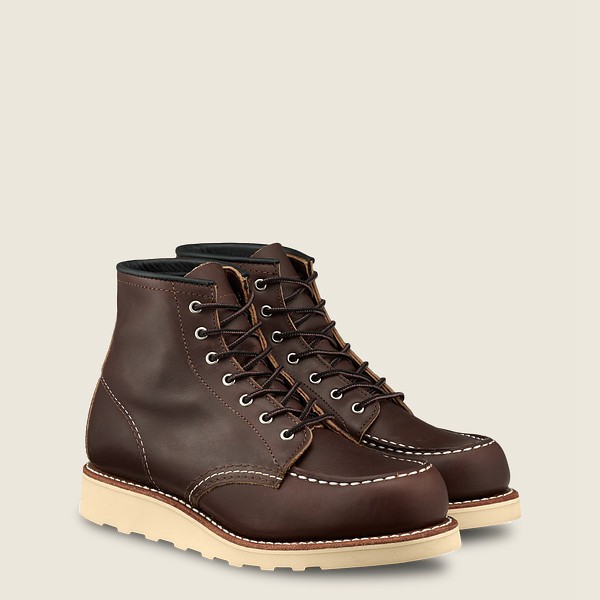 Red Wing Heritage Boots 6-Inch Classic Moc - Short Oro-Iginal Læder - Mørke Brune - Dame 6501-VIADY